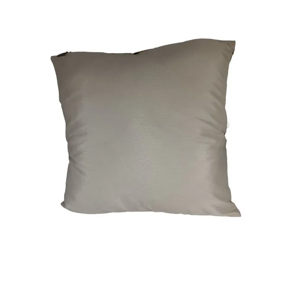 Pier One Throw Pillow w/ Insert Floral Design Embroidered 17”x17” Zipper Cheery